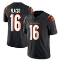 Johmsee C.Bengals #16 Joe Flacco Player Black Vapor Untouchable Limited Home Game Stitched Jerseys