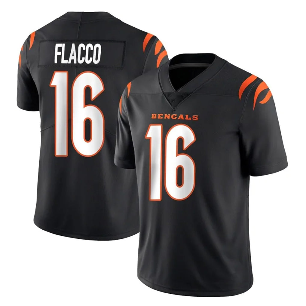 Johmsee C.Bengals #16 Joe Flacco Player Black Vapor Untouchable Limited Home Game Stitched Jerseys