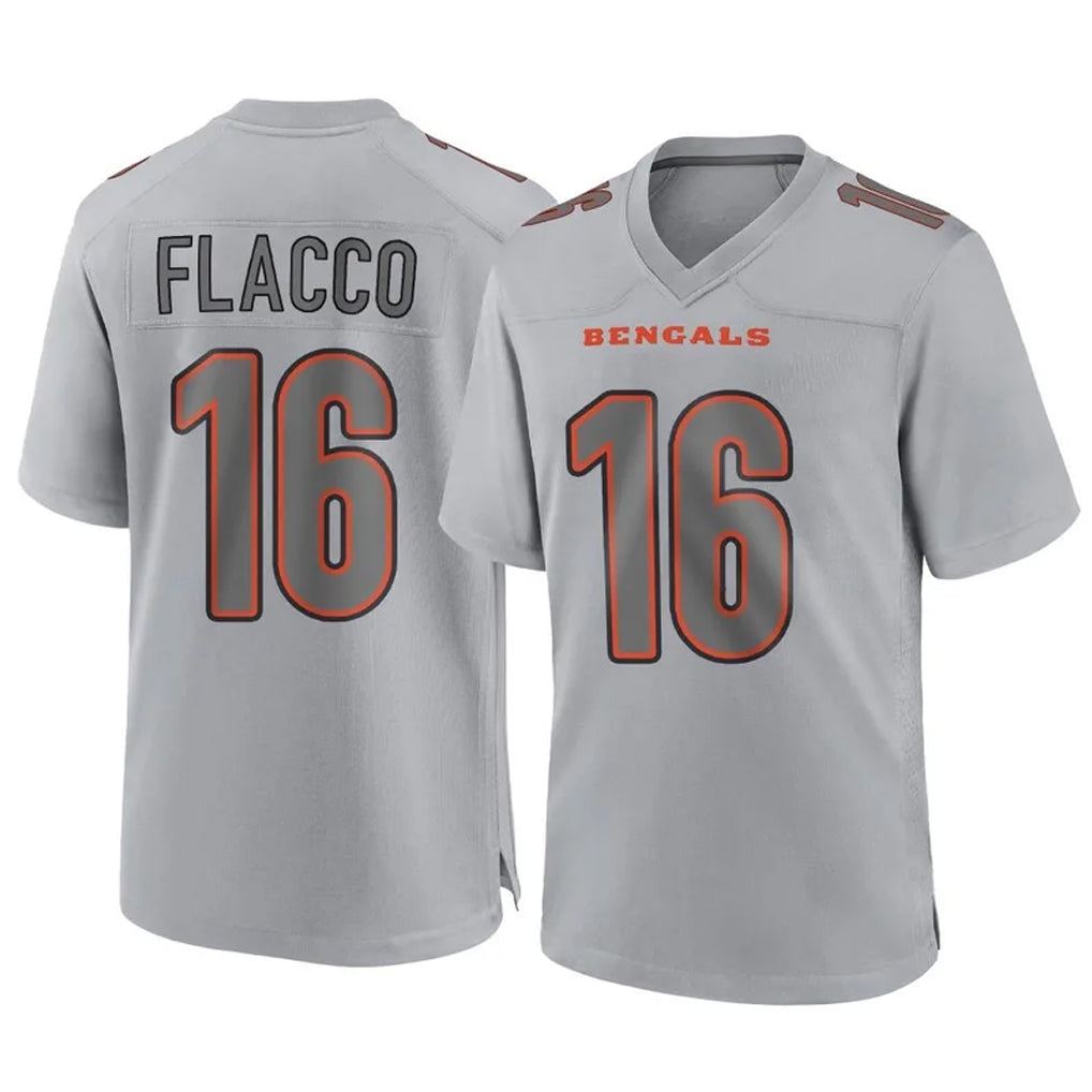 Johmsee C.Bengals #16 Joe Flacco Player Gray Atmosphere Fashion Game Stitched Jerseys