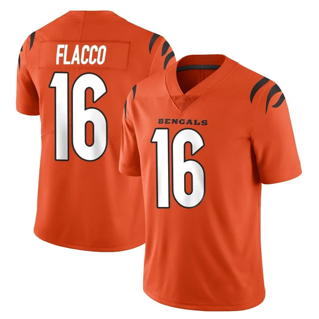 Johmsee C.Bengals #16 Joe Flacco Player Orange Vapor Untouchable Limited Home Game Stitched Jerseys
