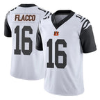Johmsee C.Bengals #16 Joe Flacco Player White Color Rush Vapor Untouchable Limted Home Game Stitched Jerseys