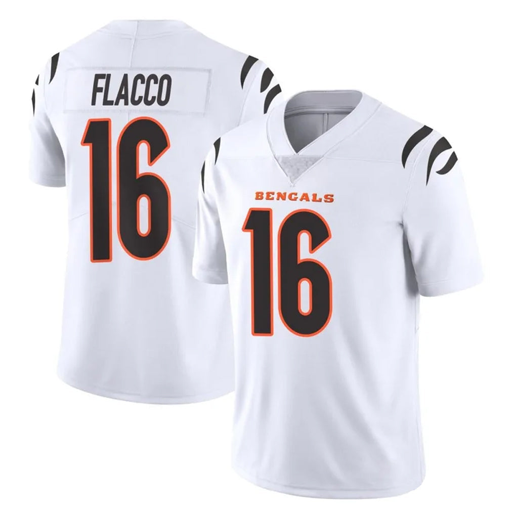 Johmsee C.Bengals #16 Joe Flacco Player White Vapor Untouchable Limited Home Game Stitched Jerseys