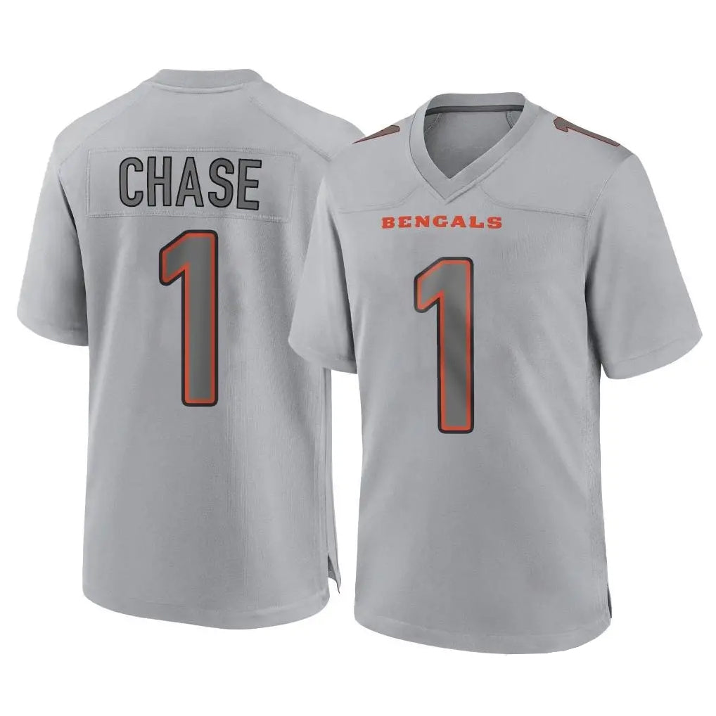 Johmsee C.Bengals #1 Ja'Marr Chase Player Gray Atmosphere Fashion Game Stitched Jerseys