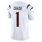 Johmsee C.Bengals #1 Ja'Marr Chase Player White Vapor F.U.S.E. Limited Stitched Jerseys