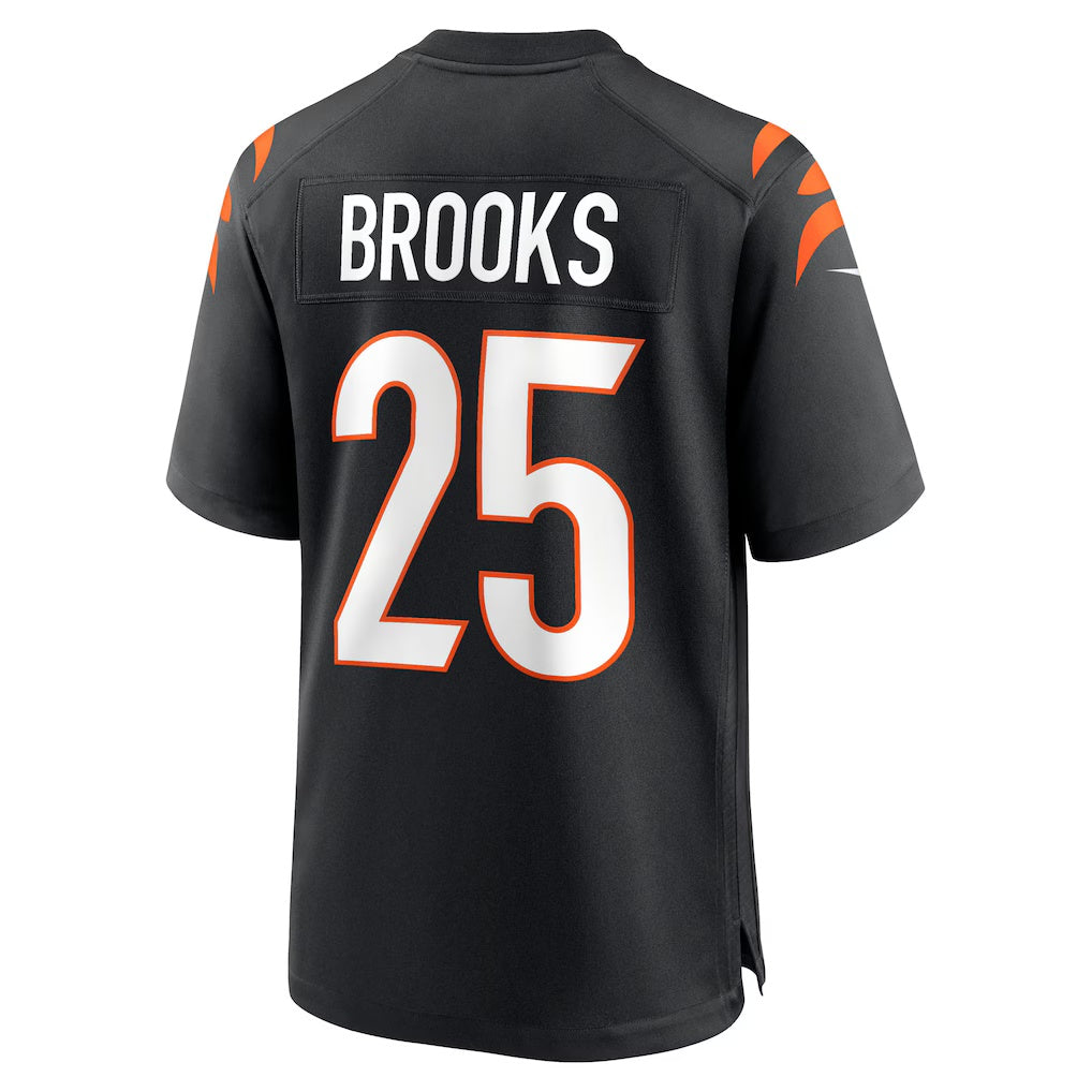 C.Bengals #25 Tahj Brooks Black Team Game American Football Jerseys