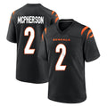 Johmsee C.Bengals #2 Evan McPherson Player Black Home Game Stitched Jerseys