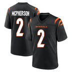 Johmsee C.Bengals #2 Evan McPherson Player Black Home Game Stitched Jerseys