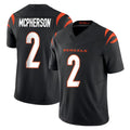 Johmsee C.Bengals #2 Evan McPherson Player Black Vapor F.U.S.E. Limited Home Game Stitched Jerseys