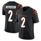 Johmsee C.Bengals #2 Evan McPherson Player Black Vapor F.U.S.E. Limited Home Game Stitched Jerseys