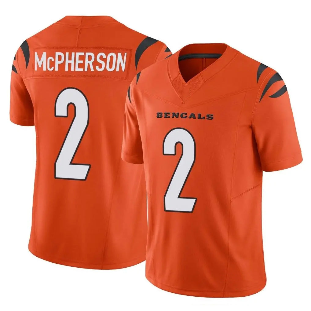Johmsee C.Bengals #2 Evan McPherson Player Orange Vapor F.U.S.E. Limited Home Game Stitched Jerseys