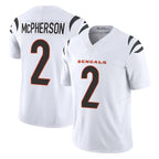 Johmsee C.Bengals #2 Evan McPherson Player White Vapor F.U.S.E. Limited Home Game Stitched Jerseys