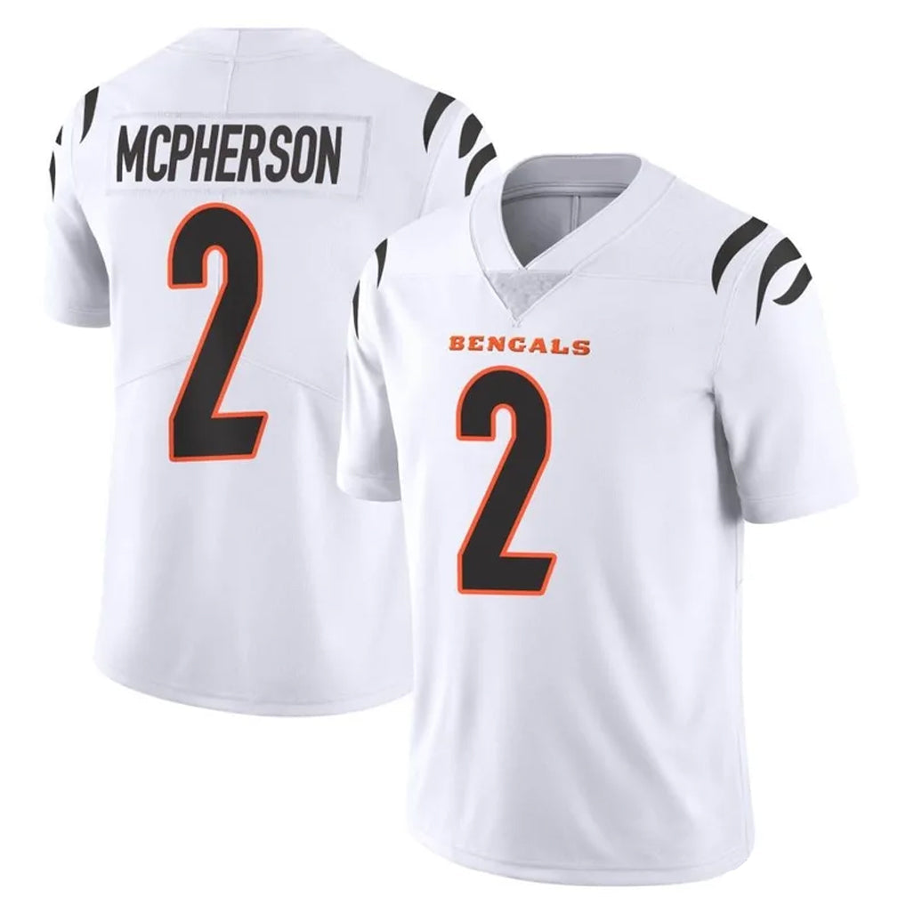 Johmsee C.Bengals #2 Evan McPherson Player White Vapor Untouchable Limited Home Game Stitched Jerseys