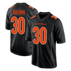 Johmsee C.Bengals #30 Chase Brown Player Black Fashion Game Stitched Jerseys