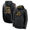 Johmsee C.Bengals #30 Chase Brown Player Black Salute to Service Pullover Hoodies Limited Stitched Jerseys