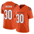 Johmsee C.Bengals #30 Chase Brown Player Orange Vapor F.U.S.E. Limited Home Game Stitched Jerseys