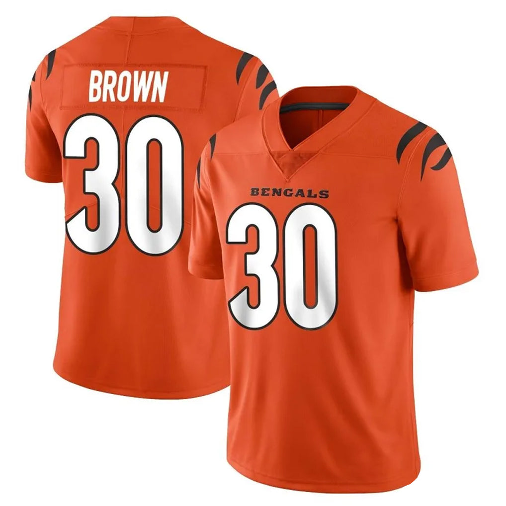 Johmsee C.Bengals #30 Chase Brown Player Orange Vapor Untouchable Limited Home Game Stitched Jerseys