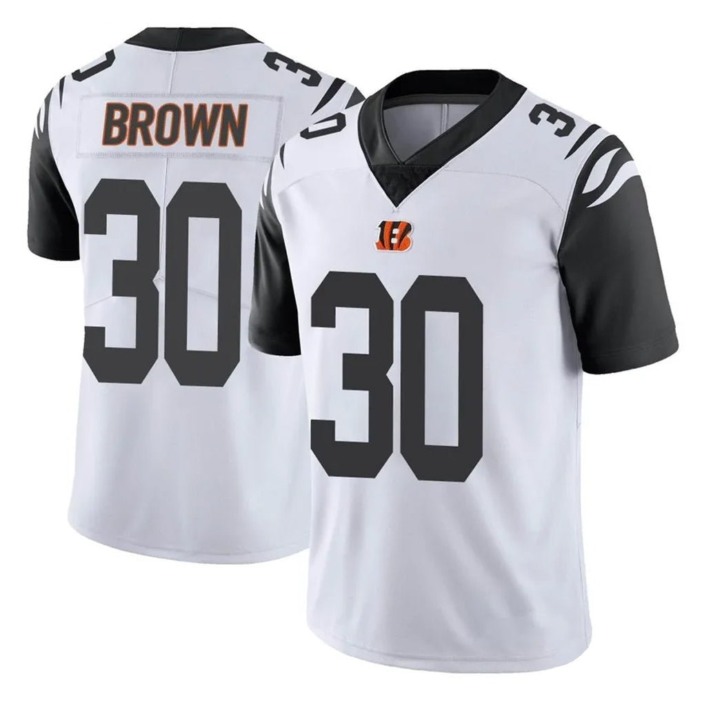 Johmsee C.Bengals #30 Chase Brown Player White Color Rush Vapor Untouchable Limted Home Game Stitched Jerseys