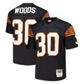 Johmsee C.Bengals #30 Ickey Woods Player Black Mitchell & Ness 1988 Legacy Replica Stitched Jerseys