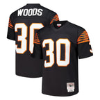 Johmsee C.Bengals #30 Ickey Woods Player Black Mitchell & Ness 1988 Legacy Replica Stitched Jerseys
