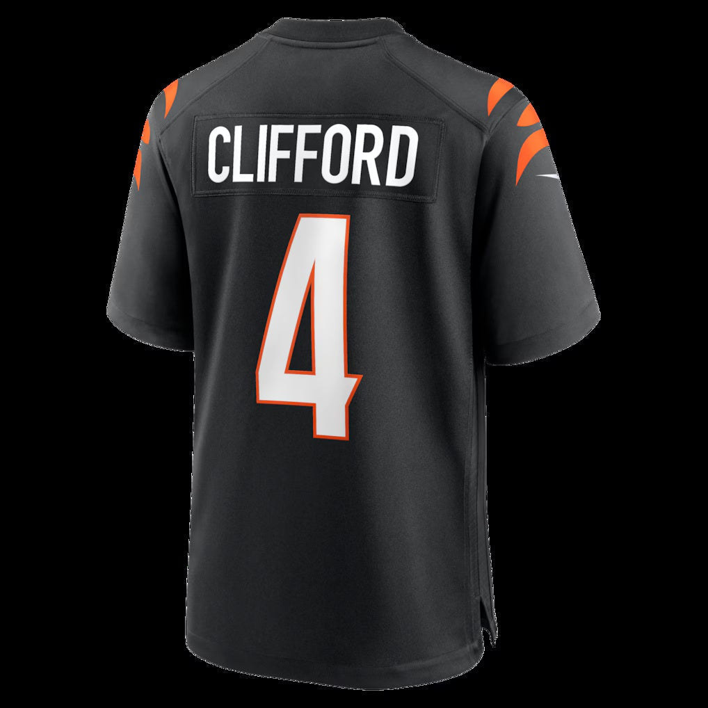 C.Bengals #4 Sean Clifford Black Team Game Stitched American Football Jerseys
