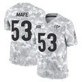 Johmsee C.Bengals #53 Boye Mafe Player Arctic Camo Salute to Service Limited Stitched Jerseys