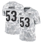 Johmsee C.Bengals #53 Boye Mafe Player Arctic Camo Salute to Service Limited Stitched Jerseys