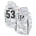 Johmsee C.Bengals #53 Boye Mafe Player Arctic Camo Salute to Service Pullover Hoodie Limited Stitched Jerseys
