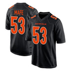Johmsee C.Bengals #53 Boye Mafe Player Black Fashion Game Stitched Jerseys