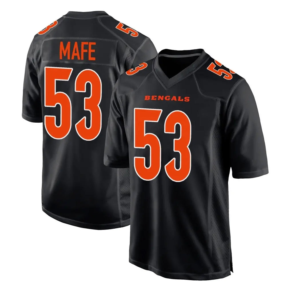 Johmsee C.Bengals #53 Boye Mafe Player Black Fashion Game Stitched Jerseys