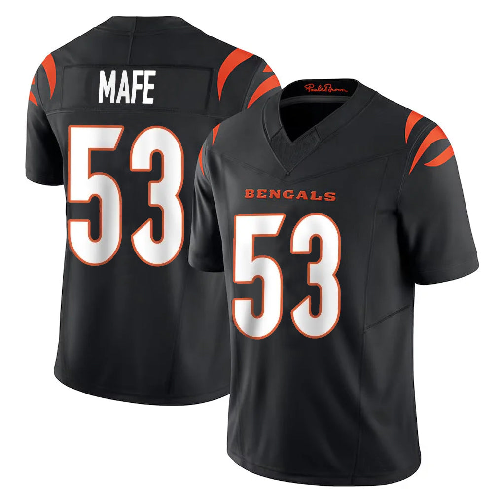Johmsee C.Bengals #53 Boye Mafe Player Black Vapor F.U.S.E. Limited Home Game Stitched Jerseys