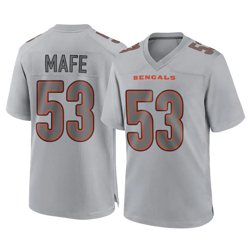 Johmsee C.Bengals #53 Boye Mafe Player Gray Atmosphere Fashion Game Stitched Jerseys