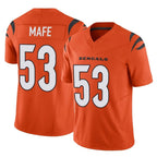 Johmsee C.Bengals #53 Boye Mafe Player Orange Vapor F.U.S.E. Limited Home Game Stitched Jerseys