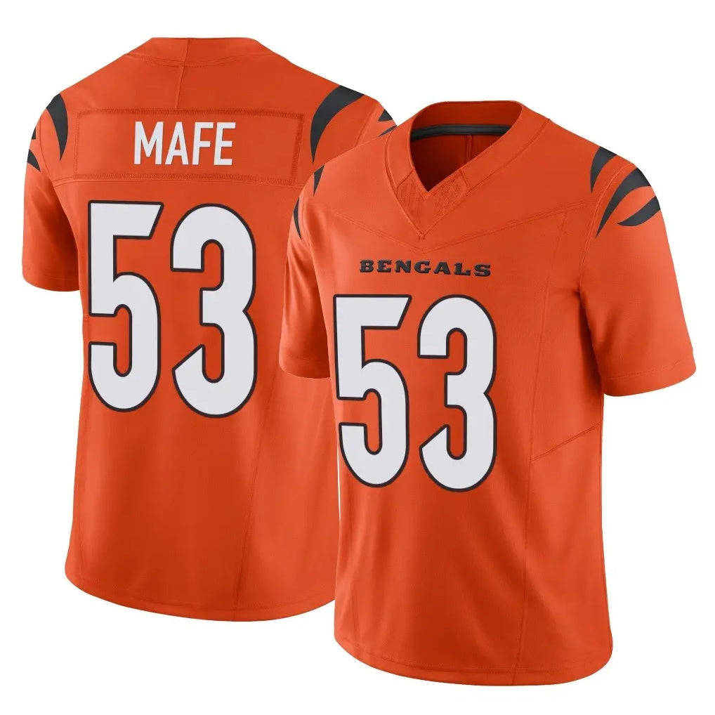 Johmsee C.Bengals #53 Boye Mafe Player Orange Vapor F.U.S.E. Limited Home Game Stitched Jerseys