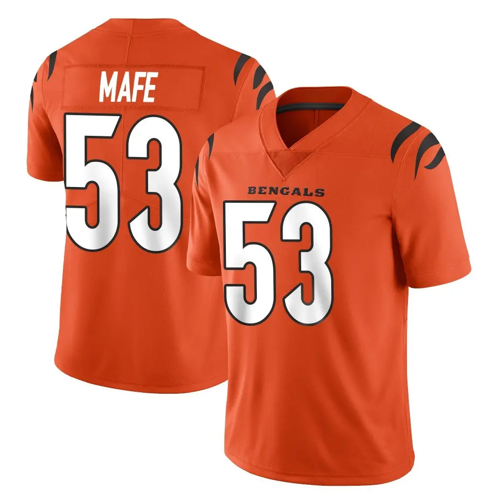 Johmsee C.Bengals #53 Boye Mafe Player Orange Vapor Untouchable Limited Home Game Stitched Jerseys
