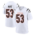 Johmsee C.Bengals #53 Boye Mafe Player White Home Game Stitched Jerseys