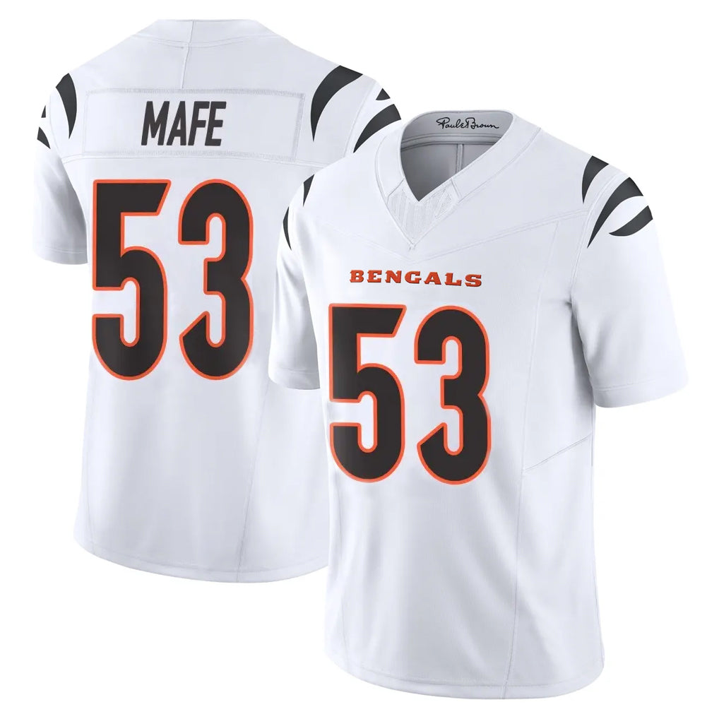 Johmsee C.Bengals #53 Boye Mafe Player White Vapor F.U.S.E. Limited Home Game Stitched Jerseys