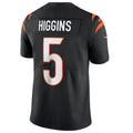 Johmsee C.Bengals #5 Tee Higgins Black Vapor Untouchable Limited Jersey American Stitched Jersey