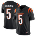 Johmsee C.Bengals #5 Tee Higgins Black Vapor Untouchable Limited Jersey American Stitched  Jerseys