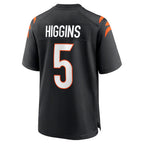 Johmsee C.Bengals #5 Tee Higgins Player Black Home Game Stitched Jerseys