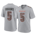 Johmsee C.Bengals #5 Tee Higgins Player Gray Atmosphere Fashion Game Stitched Jerseys