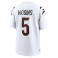 Johmsee C.Bengals #5 Tee Higgins Player White Home Game Stitched Jerseys