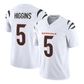 Johmsee C.Bengals #5 Tee Higgins Player White Vapor F.U.S.E. Limited Home Game Stitched Jerseys
