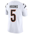 Johmsee C.Bengals #5 Tee Higgins White Vapor Untouchable Limited Jersey American Stitched Jerseys