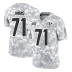 Johmsee C.Bengals #71 Amarius Mims Player Arctic Camo Salute to Service Limited Stitched Jerseys