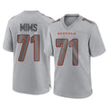 Johmsee C.Bengals #71 Amarius Mims Player Gray Atmosphere Fashion Game Stitched Jerseys
