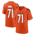 Johmsee C.Bengals #71 Amarius Mims Player Orange Home Game Stitched Jerseys