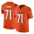 Johmsee C.Bengals #71 Amarius Mims Player Orange Vapor F.U.S.E. Limited Home Game Stitched Jerseys