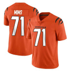 Johmsee C.Bengals #71 Amarius Mims Player Orange Vapor Untouchable Limited Home Game Stitched Jerseys