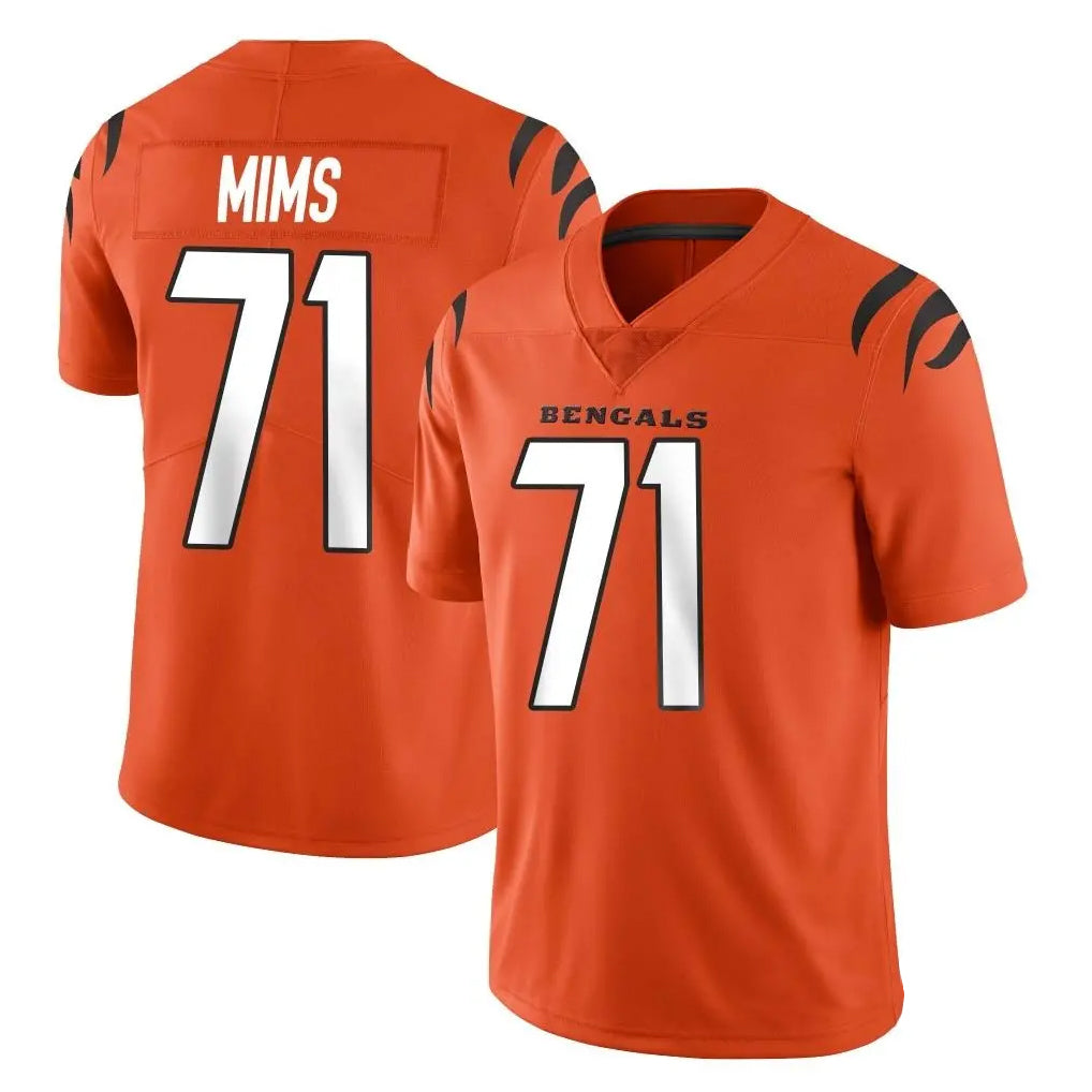 Johmsee C.Bengals #71 Amarius Mims Player Orange Vapor Untouchable Limited Home Game Stitched Jerseys
