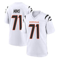 Johmsee C.Bengals #71 Amarius Mims Player White Home Game Stitched Jerseys
